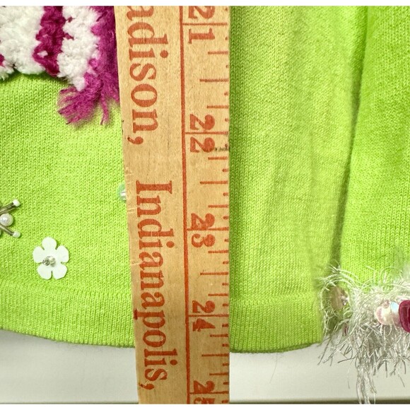 Design Options by Philip & Jane Gordon Christmas Sweater Snowmen Green Large - Picture 7 of 10